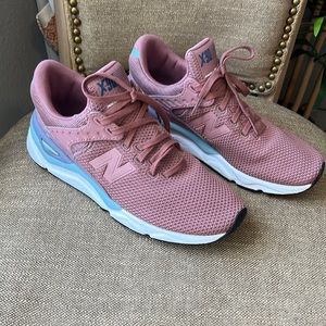 New Balance Women's X90 Textile Sneakers - Dark Oxide (Mauve)/Smoke Blue, Sz 7.5